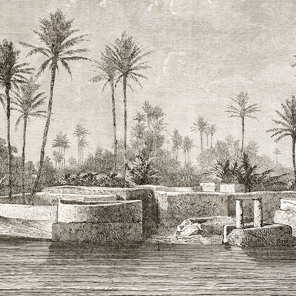 Papier peint gravure – Bagdhad panoramique Lou Garu
