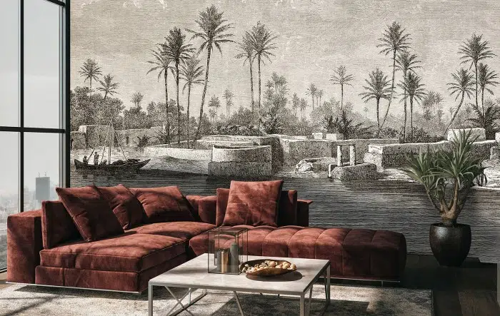 Papier peint gravure – Bagdhad panoramique Lou Garu
