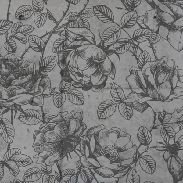 Papier peint Art & Design – Black Baccara panoramique Lou Garu