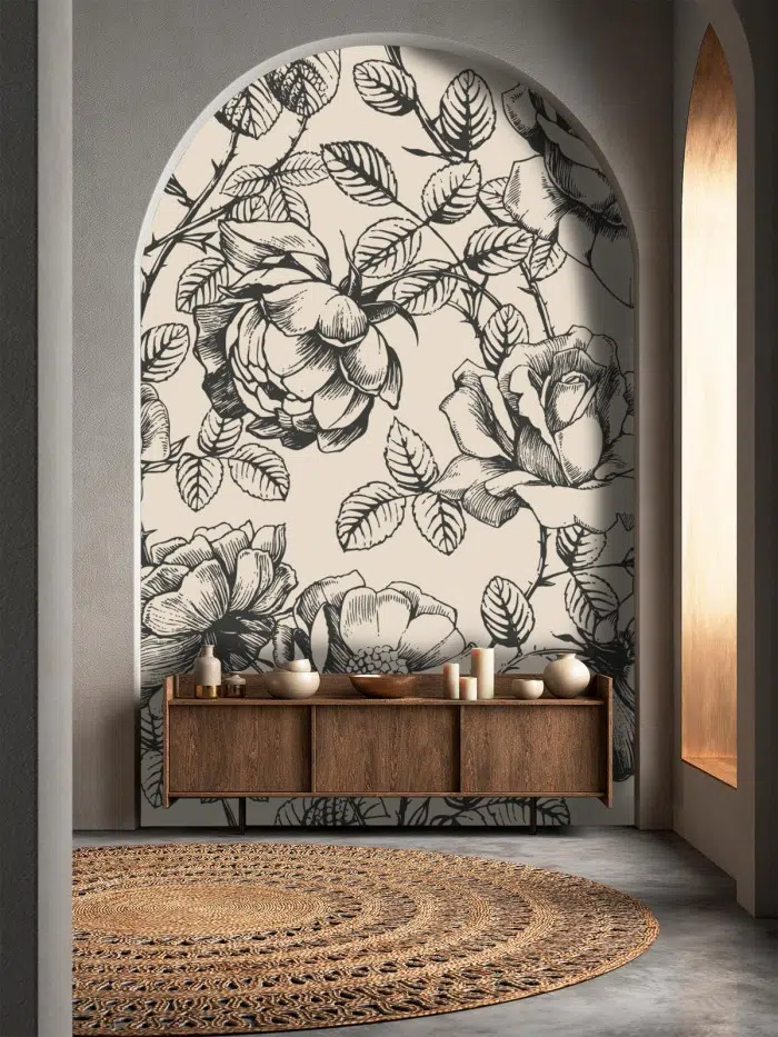Papier peint - Black Baccara - disponible sur mesure – Image 2