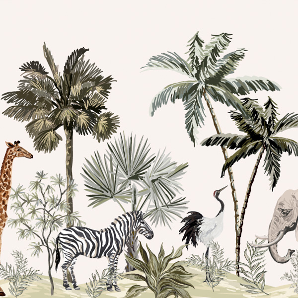 Papier peint Animaux – Hakuna Matata panoramique Lou Garu