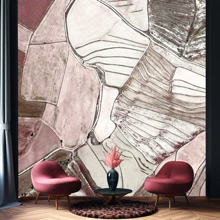 Papier peint Textures – La vie en rose panoramique Lou Garu