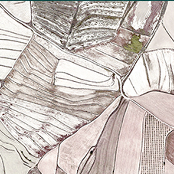 Papier peint Textures – La vie en rose panoramique Lou Garu