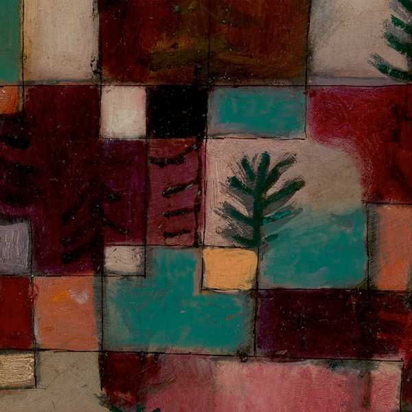 Papier peint Art & Design – Redgreen & violet rythms panoramique Lou Garu