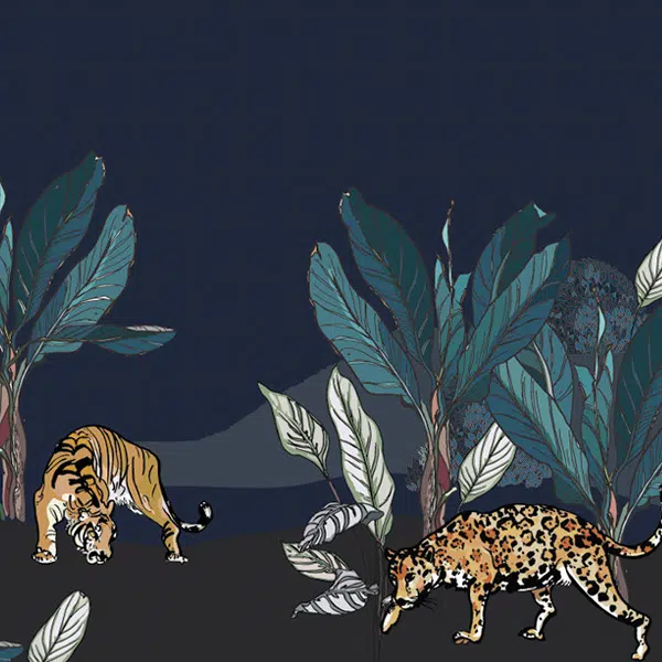 Papier peint Animalier – Safari Camp panoramique Lou Garu