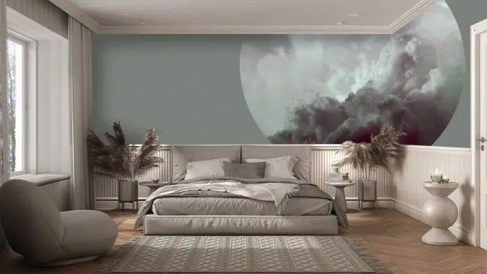Papier peint Art & Design – Nuées grise panoramique Lou Garu
