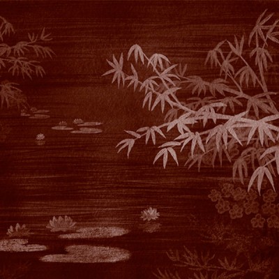 Papier peint – Fleuve Amour terracotta – disponible sur mesure panoramique Lou Garu
