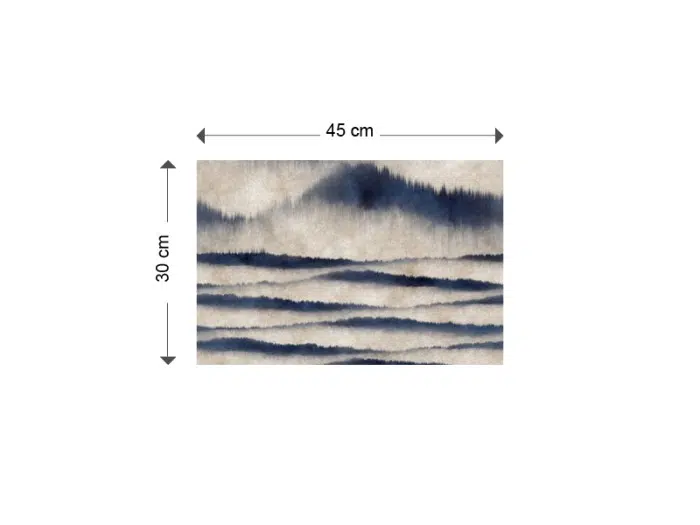 Papier peint Paysage lointain – Blue Lines panoramique Lou Garu