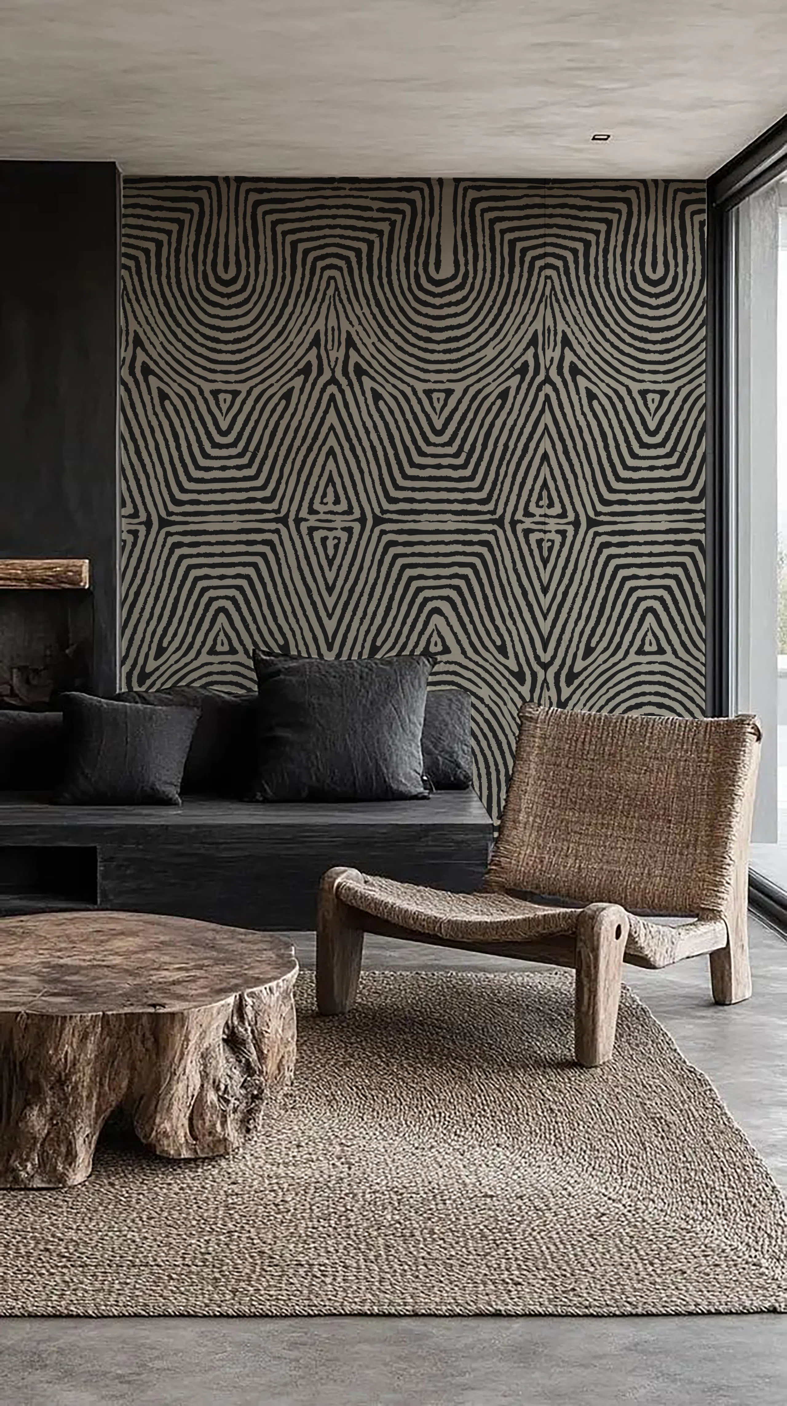 Papier peint – Kanchi – 2 tailles standards – 2 couleurs – disponible sur mesure panoramique Lou Garu Papier peint - Kanchi - 2 tailles standards - 2 couleurs - disponible sur mesure – Image 4